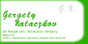 gergely malaczkov business card